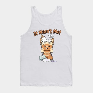 Funny yorkshire terrier got caught stealing ice cream Tank Top